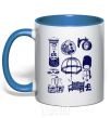 Mug with a colored handle Set England royal-blue фото