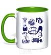 Mug with a colored handle Set England kelly-green фото
