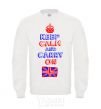 Sweatshirt Keep calm and carry on England White фото