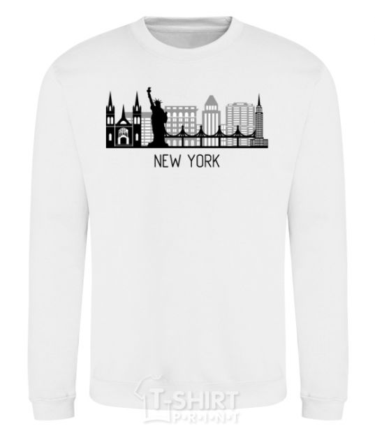 Sweatshirt New York architecture White фото