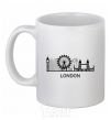 Ceramic mug London architecture White фото