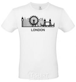 Мужская футболка Архитектура Лондона Белый фото