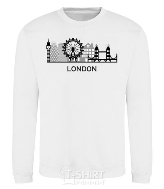 Свитшот Архитектура Лондона Белый фото