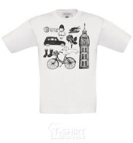 Детская футболка London tower Белый фото