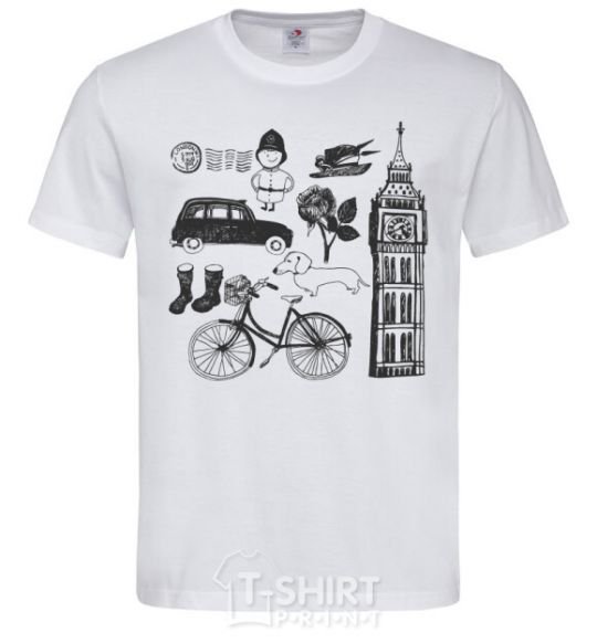 Men's T-Shirt London tower White фото