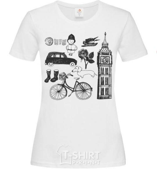 Women's T-shirt London tower White фото
