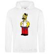 Men`s hoodie Homer is a Ukrainian White фото