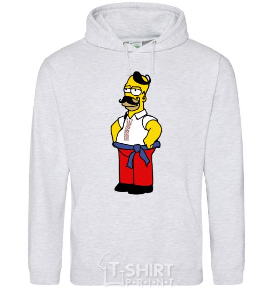 Men`s hoodie Homer is a Ukrainian sport-grey фото