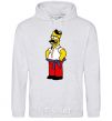 Men`s hoodie Homer is a Ukrainian sport-grey фото