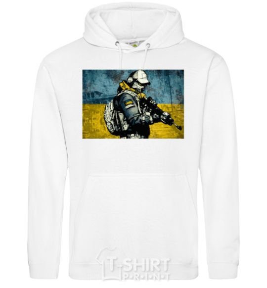 Men`s hoodie Defender White фото