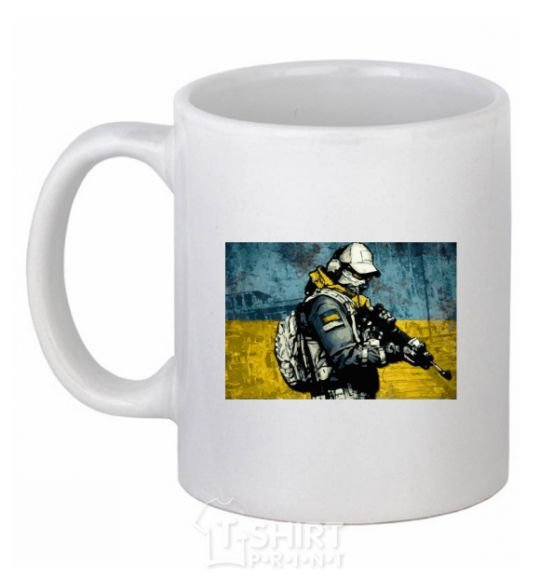 Ceramic mug Defender White фото