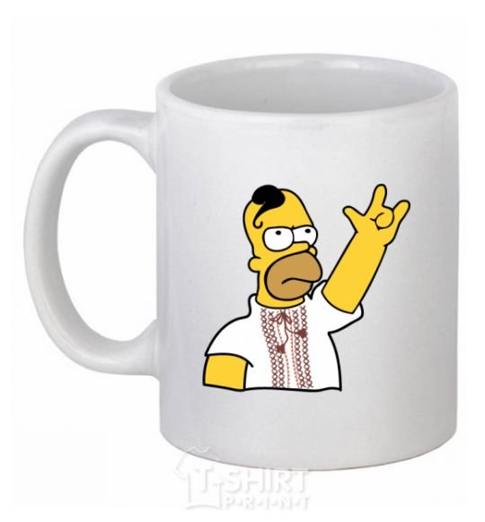 Ceramic mug Сімпсон українець White фото