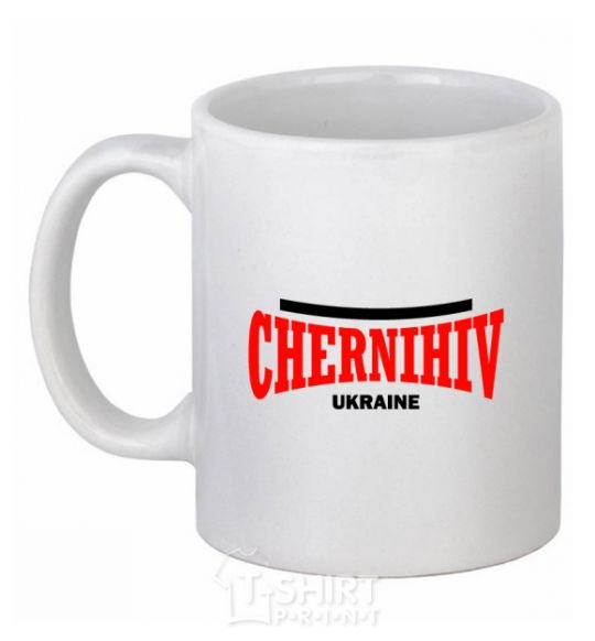 Ceramic mug Chernihiv Ukraine White фото