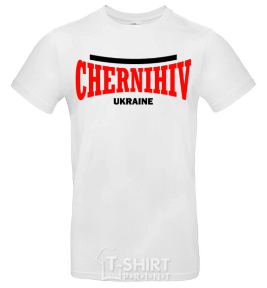 Мужская футболка Chernihiv Ukraine Белый фото
