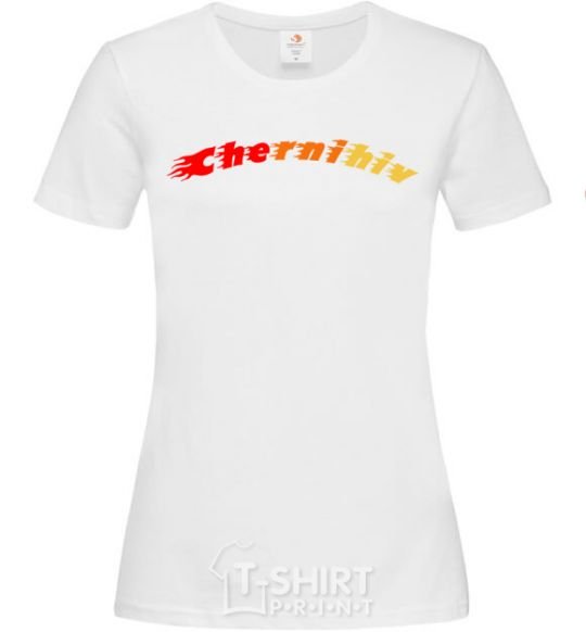 Women's T-shirt Fire Chernihiv White фото