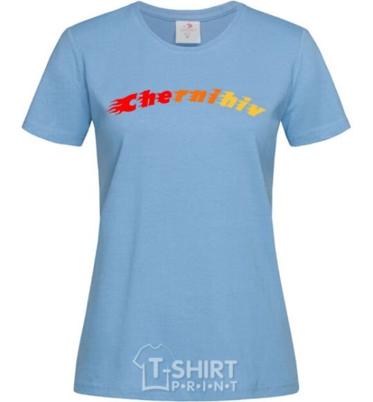 Women's T-shirt Fire Chernihiv sky-blue фото