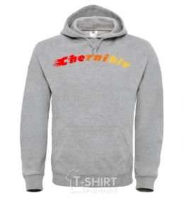 Men`s hoodie Chernigov flag sport-grey фото