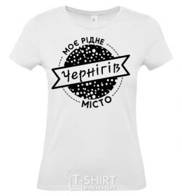 Women's T-shirt Chernigov flag White фото