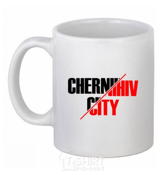 Ceramic mug Chernihiv city White фото
