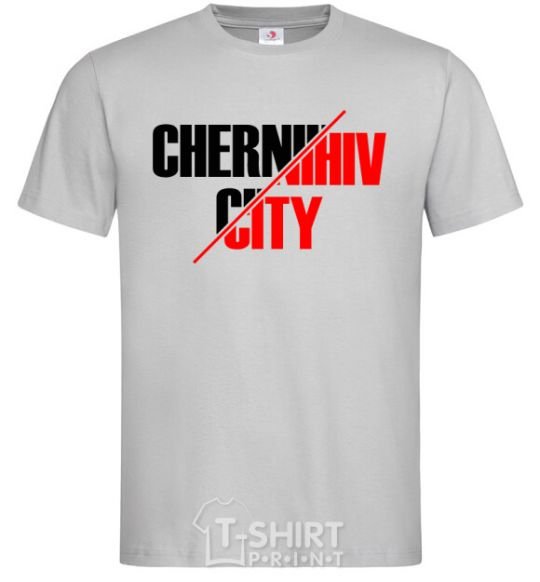 Men's T-Shirt Chernihiv city grey фото
