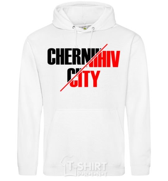 Men`s hoodie Chernihiv city White фото