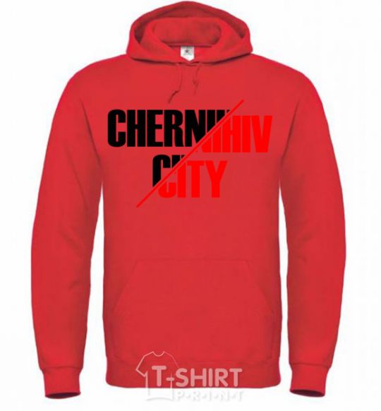 Men`s hoodie Chernihiv city bright-red фото