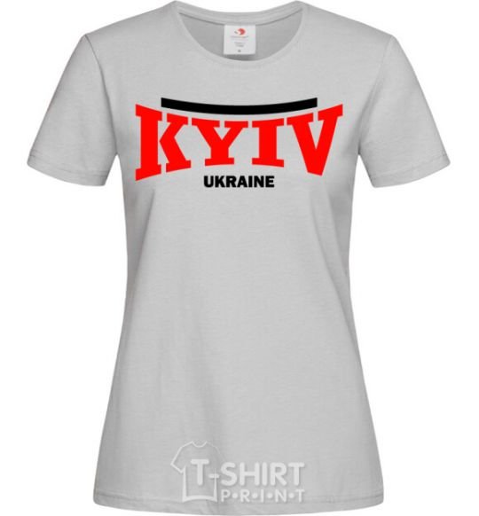 Women's T-shirt Kyiv Ukraine grey фото