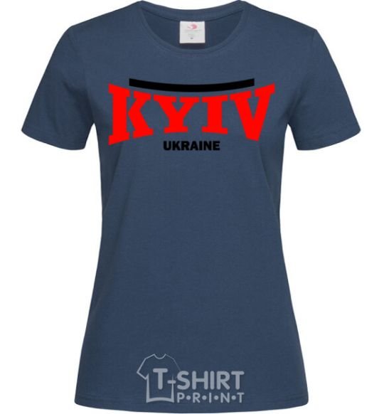 Women's T-shirt Kyiv Ukraine navy-blue фото