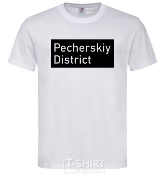 Мужская футболка Pecherskiy district Белый фото