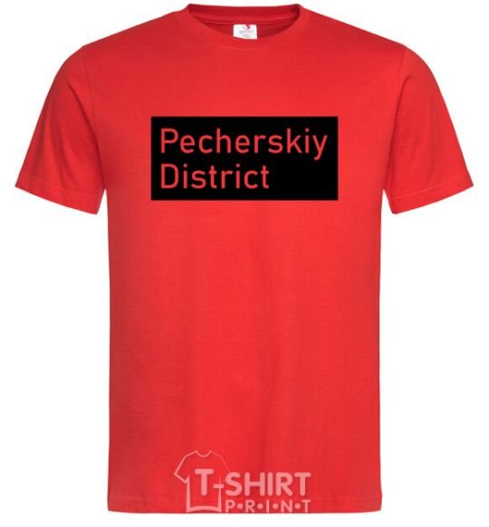Мужская футболка Pecherskiy district Красный фото