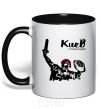 Mug with a colored handle Kiev is the capital of the world black фото