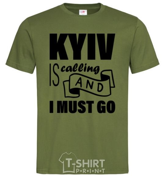 Men's T-Shirt Kyiv is calling and i must go millennial-khaki фото