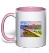 Mug with a colored handle My Kyiv light-pink фото