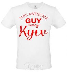 Мужская футболка This awesome guy is from Kyiv Белый фото