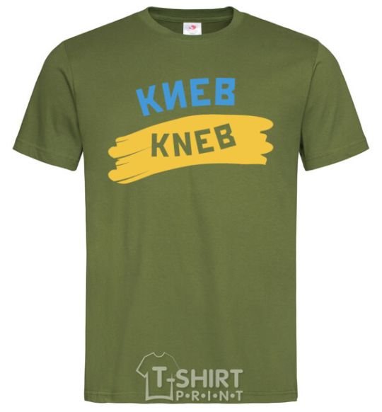 Мужская футболка Kiev flag Оливковый фото