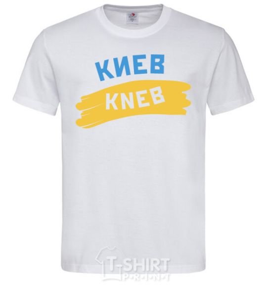 Мужская футболка Kiev flag Белый фото