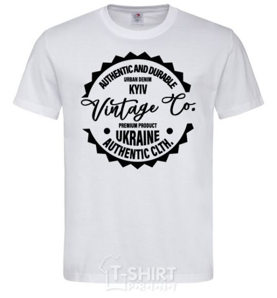 Men's T-Shirt Kyiv Vintage Co White фото