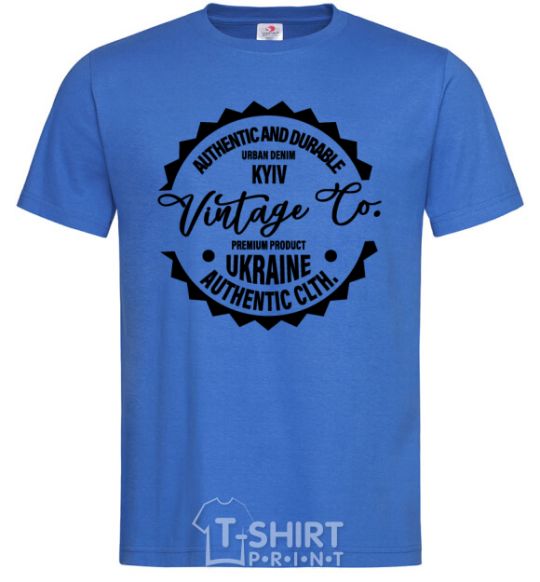 Мужская футболка Kyiv Vintage Co Ярко-синий фото