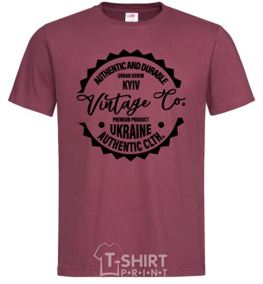 Men's T-Shirt Kyiv Vintage Co burgundy фото