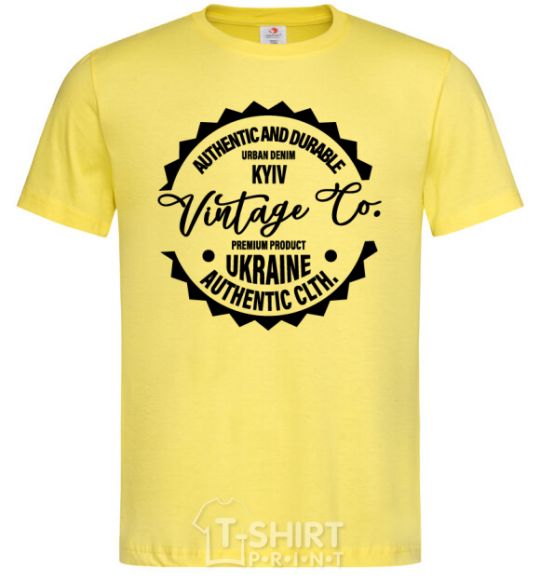 Men's T-Shirt Kyiv Vintage Co cornsilk фото