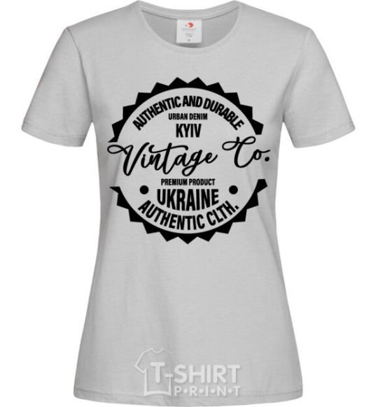 Women's T-shirt Kyiv Vintage Co grey фото