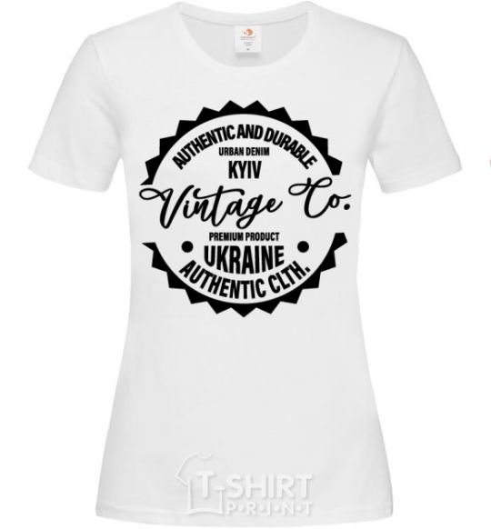Women's T-shirt Kyiv Vintage Co White фото