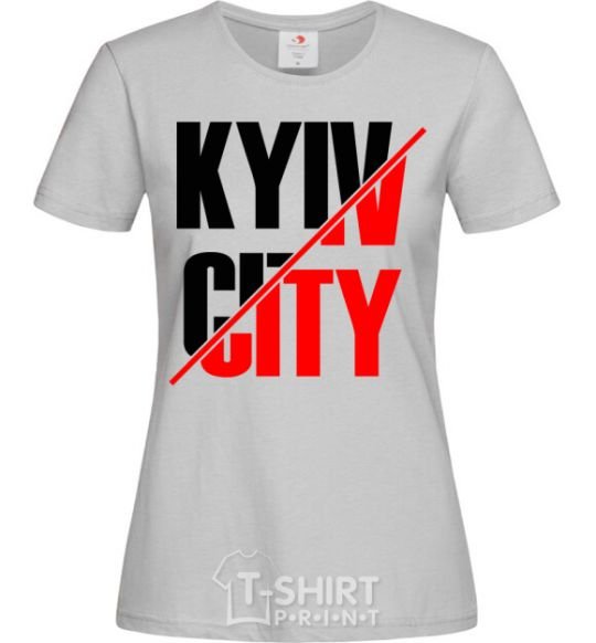 Women's T-shirt Kyiv city grey фото
