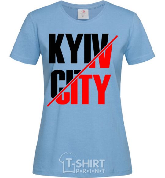 Women's T-shirt Kyiv city sky-blue фото