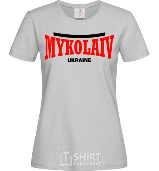 Women's T-shirt Mykolaiv Ukraine grey фото