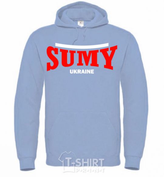 Men`s hoodie Sumy Ukraine sky-blue фото