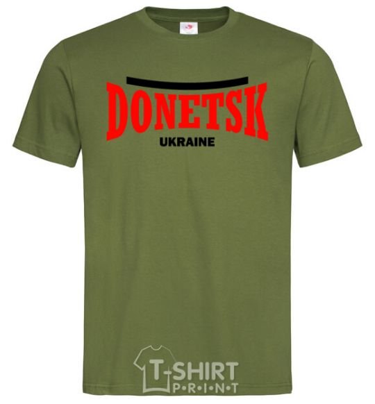 Мужская футболка Donetsk Ukraine Оливковый фото