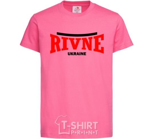 Детская футболка Rivne Ukraine Ярко-розовый фото