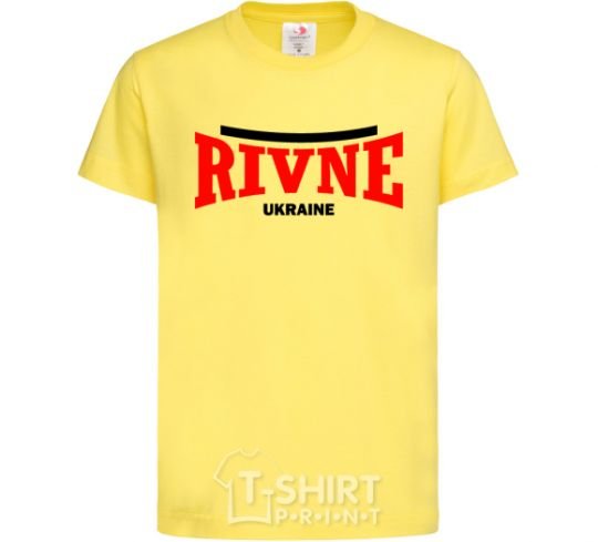 Kids T-shirt Rivne Ukraine cornsilk фото