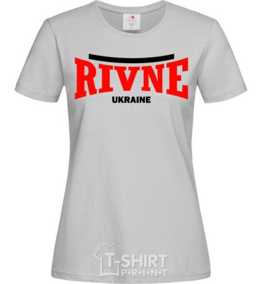 Women's T-shirt Rivne Ukraine grey фото